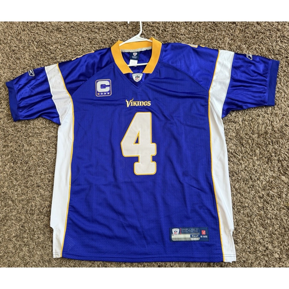 Reebok Stitched Brett Favre #4 Minnesota Vikings NFL Jersey Size 52 2XL